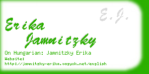 erika jamnitzky business card